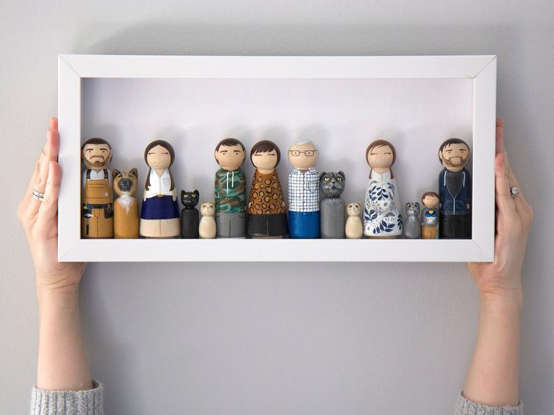 Peg Doll Family Portraits