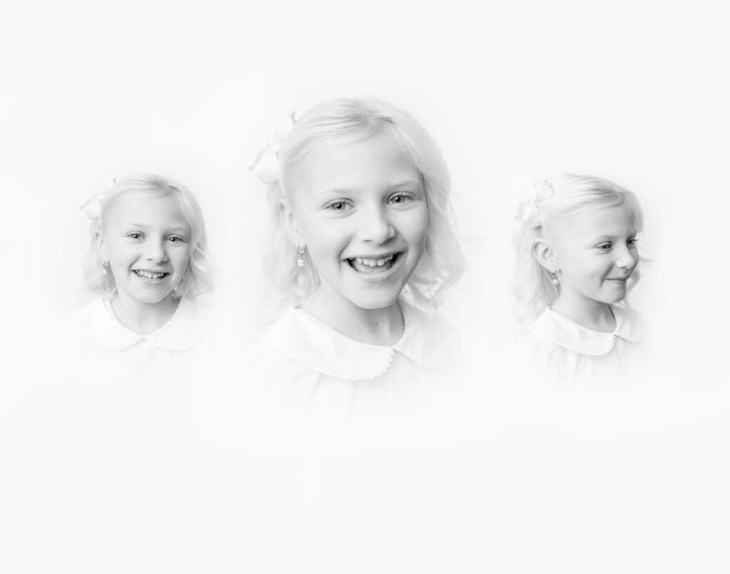 composite of black and white heirloom portraits.