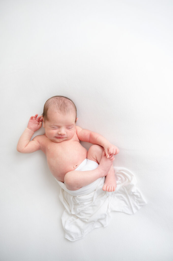 Tiny newborn details photographed during a timeless newborn portrait session in Virginia.